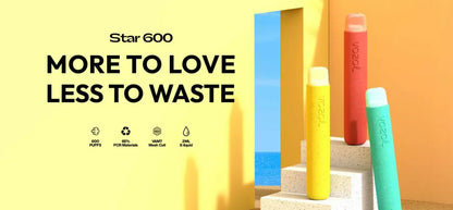 Vozol Star 600 puffs 10 Pc of Bundle Disposable Vape Kit 20mg Nicotine 550mAh battery 15 Flavors