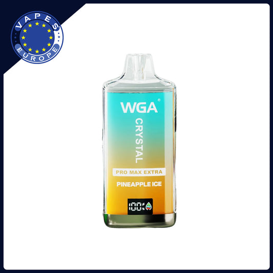 WGA Crystal Pro Max Extra 15000 Puffs Disposable Vape-650mAh Battery, Multiple Nicotine 10 Flavors