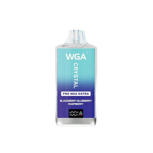 WGA Crystal Pro Max Extra 15000 Puffs Disposable Vape-650mAh Battery, Multiple Nicotine 10 Flavors