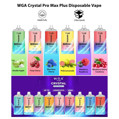 WGA Crystal Pro Max Plus 10000Puffs Disposable Vape Wholesale 850mAh Battery 13  Flavors