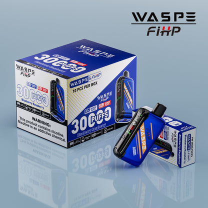 Waspe FIHP 30K Puffs Disposable Vape – LED Display, Adjustable Airflow, Dual Mesh Coils