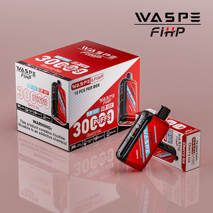 Waspe FIHP 30K Puffs Disposable Vape – LED Display, Adjustable Airflow, Dual Mesh Coils