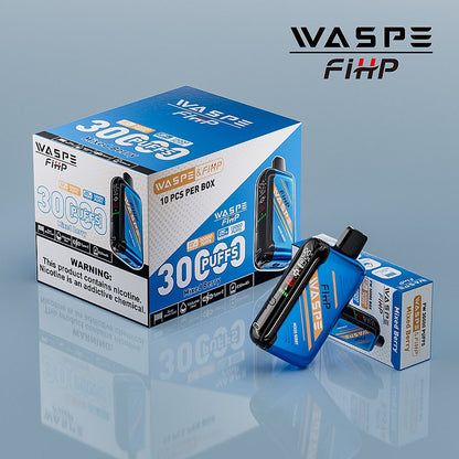 Waspe FIHP 30K Puffs Disposable Vape – LED Display, Adjustable Airflow, Dual Mesh Coils