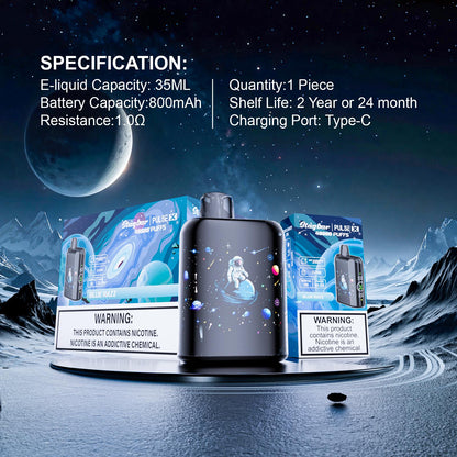 EU Warehouse Stagbar Pulse X 40000 Puffs Disposable Vape Wholesale-800 mAh Battery,35ml E-liquid,Multiple Nicotine 10Flavors