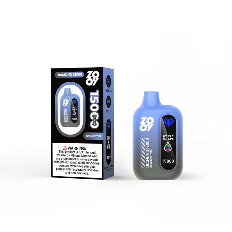 ZOOY DIAMOND 15000 Rechargeable Disposable Vape – 15000 Puffs, Mesh Coil, 550mAh Battery