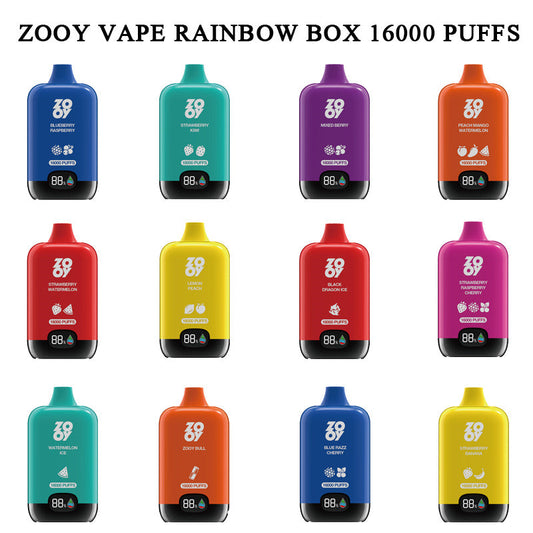 Zooy Rainbow Box 16000 Puff Disposable Rechargeable Electronic Cigarette vape – Zooy 16k puff