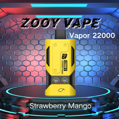 Zooy Vape Vapor 22000 Puffs 22k Disposable Wholesale E Cigarette With Dual Led Screen