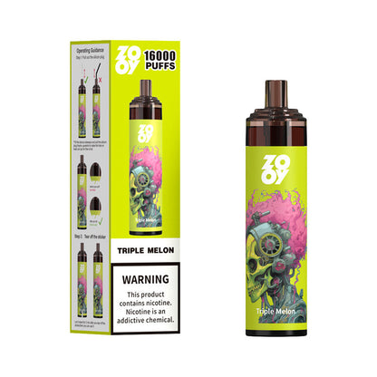 ZOOY TORNADO 16000 Puffs Disposable E-Cigarette – 26ml E-Liquid, Mesh Coil, Rechargeable, Adjustable Airflow