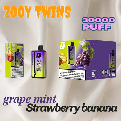 ZOOY twins 30000 PUFF Dual Flavor Free Switching Bulk Sale Vape