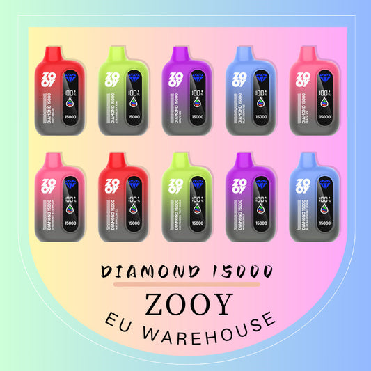 Zooy Diamond 15k Puff 15000 Puff Tornado Vaper Disposable Vapes Electronic Cigarette 15k