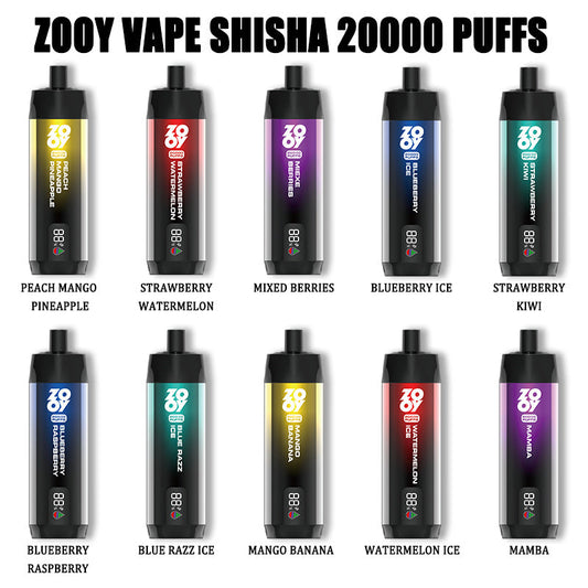 Zooy Shisha 20000 Puff DTL Disposable Vape Mesh Coil Fast Shipping 20K Puff