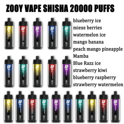 Zooy Shisha 20000 Puff DTL Disposable Vape Mesh Coil Fast Shipping 20K Puff