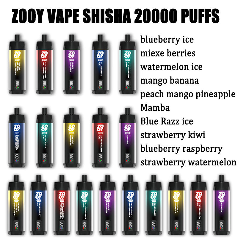 Zooy Shisha 20000 Puff DTL Disposable Vape Mesh Coil Fast Shipping 20K Puff