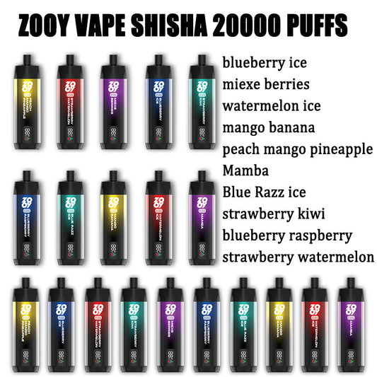 Zooy Shisha 20000 Puff DTL Disposable Vape Mesh Coil Fast Shipping 20K Puff