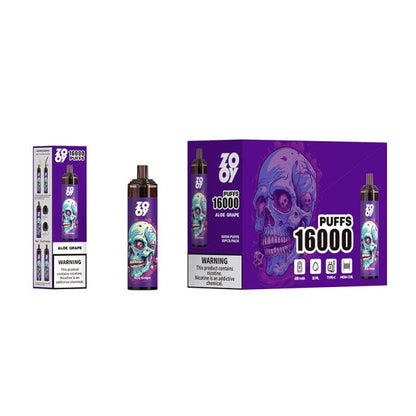 Zooy Tornado 16000 Puffs Rechargeable Disposable LED Digital Screen Vape E-Cigarette puff 16k