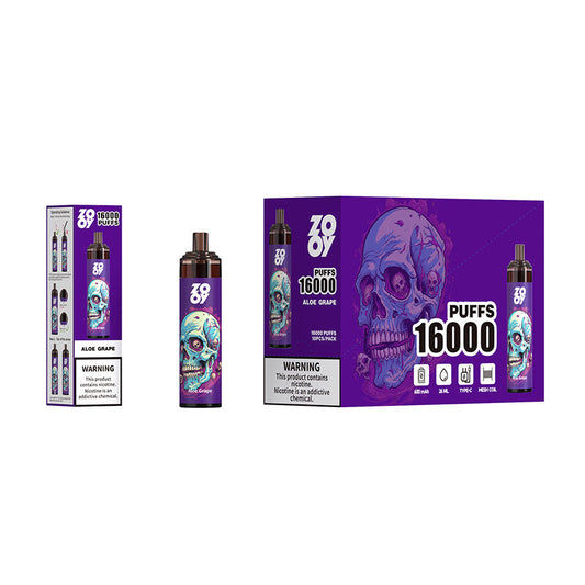Zooy Tornado 16000 Puffs Rechargeable Disposable LED Digital Screen Vape E-Cigarette puff 16k