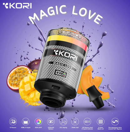 KORI Hookah Head Shisha 120K Disposable Vape E-hookah 0.5% (120000 Puffs)