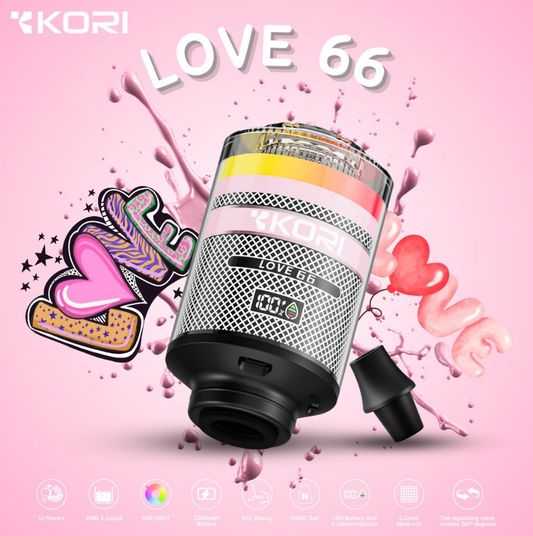 KORI Hookah Head Shisha 120K Disposable Vape E-hookah 0.5% (120000 Puffs)