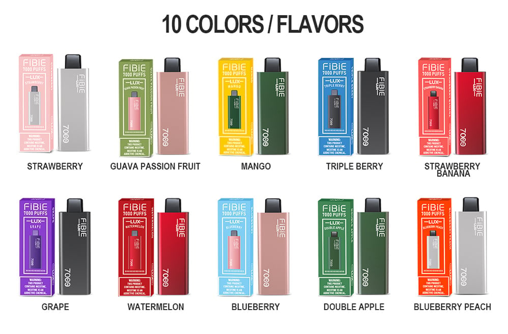 STRAWBERRY-BANANA -FIBIE 7000 Puffs Disposable Vapor Wands(7000 PUFFS)
