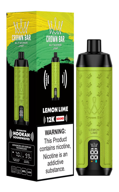 Al Fakher 12000 Puffs Disposable Vape with Integrated Hookah Soundwaves - Al Fakher Crown Bar 12k Puffs Vape