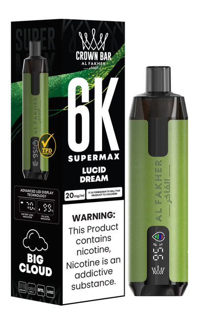 Al Fakher Supermax 6000 Puff Vape - Al Fakher Supermax 6k Puffs Disposable Vape