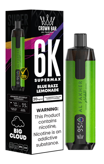 Al Fakher Supermax 6000 Puff Vape - Al Fakher Supermax 6k Puffs Disposable Vape