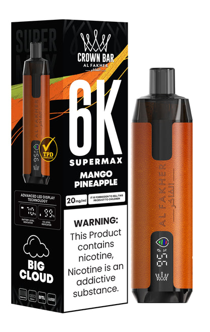 Al Fakher Supermax 6000 Puff Vape - Al Fakher Supermax 6k Puffs Disposable Vape