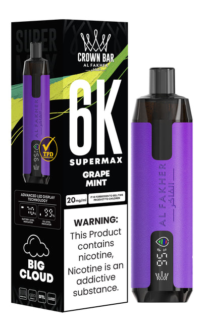 Al Fakher Supermax 6000 Puff Vape - Al Fakher Supermax 6k Puffs Disposable Vape