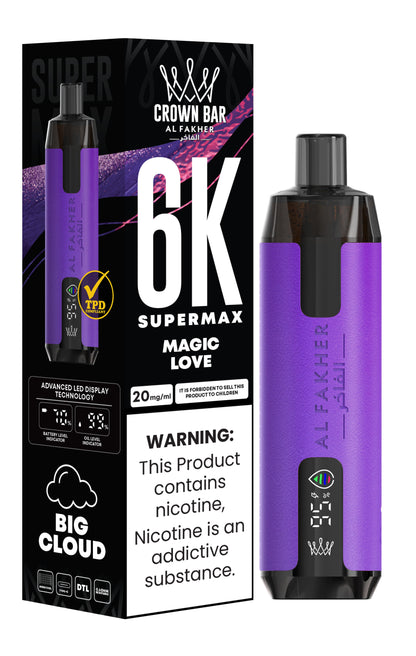 Al Fakher Supermax 6000 Puff Vape - Al Fakher Supermax 6k Puffs Disposable Vape