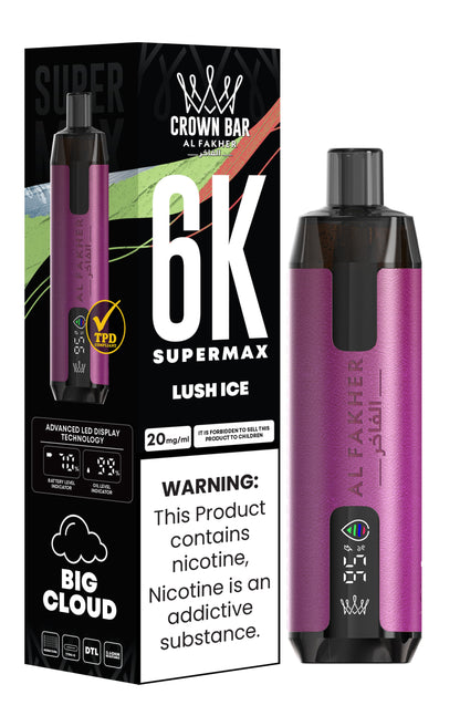Al Fakher Supermax 6000 Puff Vape - Al Fakher Supermax 6k Puffs Disposable Vape