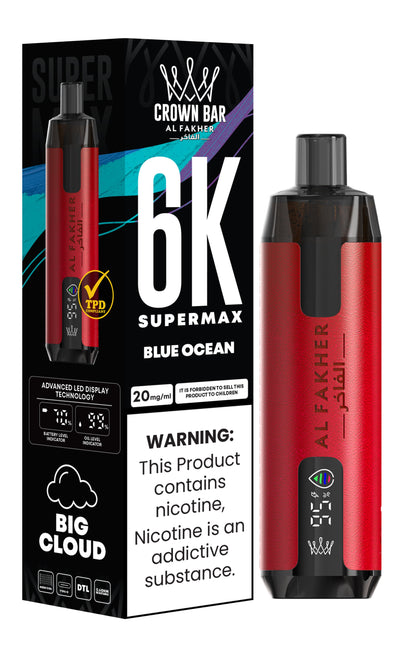 Al Fakher Supermax 6000 Puff Vape - Al Fakher Supermax 6k Puffs Disposable Vape