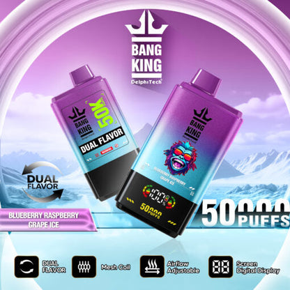 BANG KING 50000 Puffs Disposable Vape Wholesale-850mAh Battery, 50ml E-liquid, Multiple Nicotine 12 Flavors