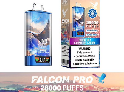 JNR Falcon Pro 28k Puffs Disposable Vape-950mAh Battery, 30ml E-liquid, Multiple Nicotine 19 Flavors