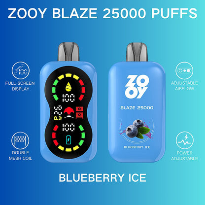 ZOOY BlAZE 25000 25K Puffs Airflow&Power Ajustable Disposable Vape