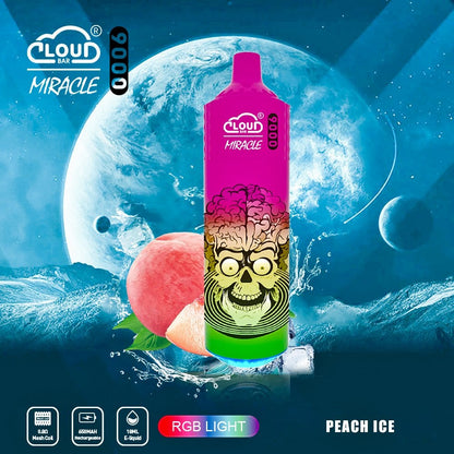 Cloud Bar Miracle 9000 Puffs 2% 3% 5% Nicotine Rechargeable Disposable vape