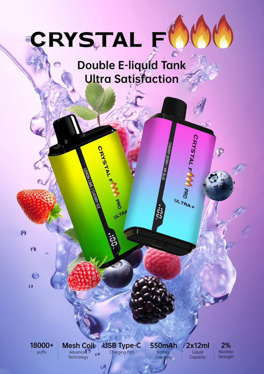 Crystal Fire Pro Ultra 18000 Puffs Best Disposable Vape Buy Vapes, Lowest Price In UK Wholesale
