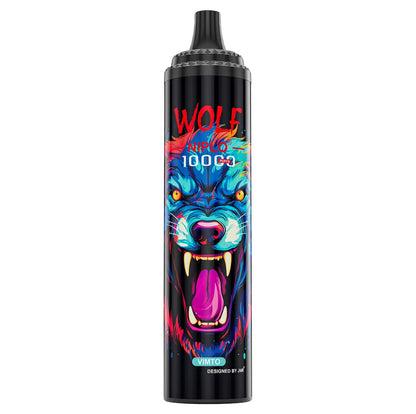 JNR Wolf Niplo 10000-650mAh Battery, 20ml E-liquid, Multiple Nicotine 18 Flavors