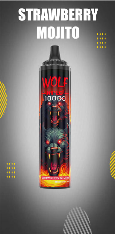 JNR Wolf Niplo 10000-650mAh Battery, 20ml E-liquid, Multiple Nicotine 18 Flavors
