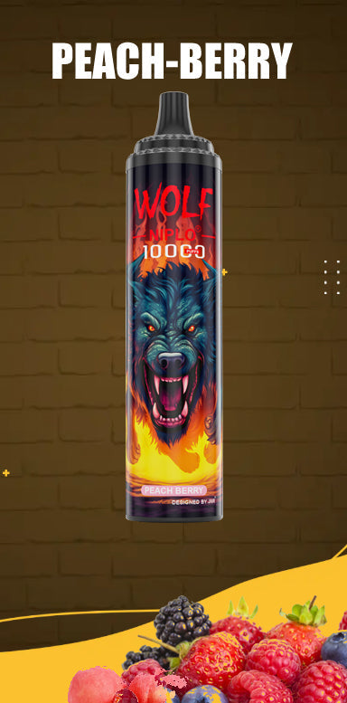 JNR Wolf Niplo 10000-650mAh Battery, 20ml E-liquid, Multiple Nicotine 18 Flavors