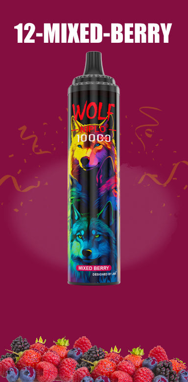JNR Wolf Niplo 10000-650mAh Battery, 20ml E-liquid, Multiple Nicotine 18 Flavors