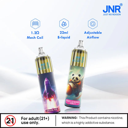 JNR Rocket X 12400 Puffs Disposable Vape-850mAh Battery, 22ml E-liquid, Multiple Nicotine 21 Flavors