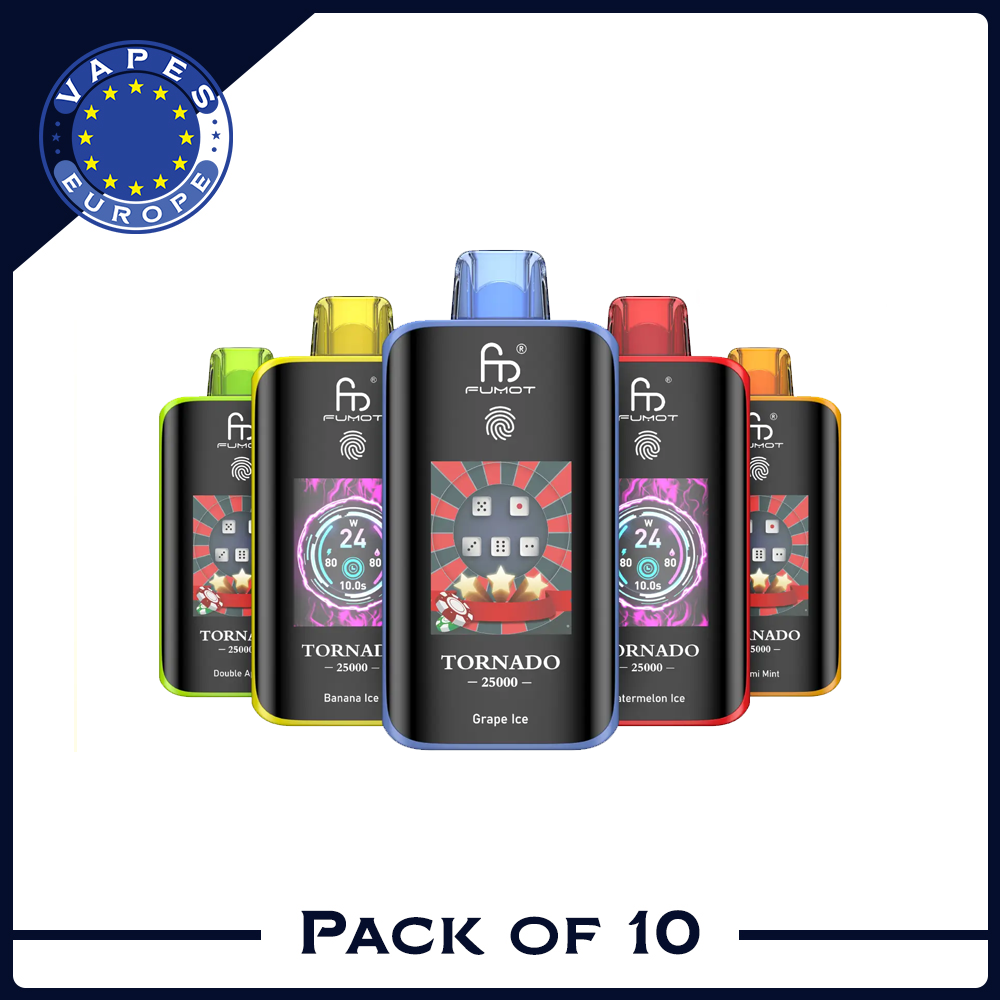 FUMOT RandM Tornado 25000 puff Disposable Vape (Box of 10) 700mAh In Sales 24 Flavors