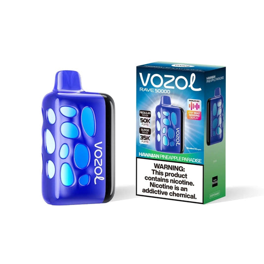 VOZOL Rave  50,000 puffs Disposable Vape Kit 5% Nicotine  1000mAh Battery 7 Flavors