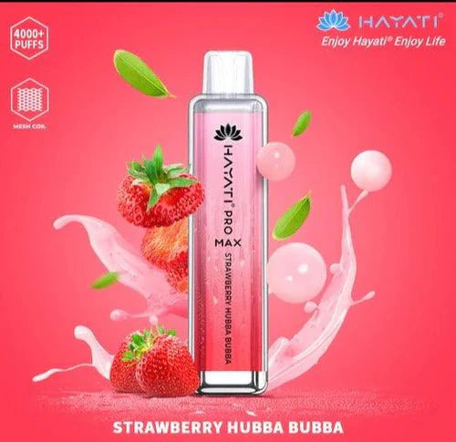 Hayati Pro Max 4000 - Strawberry Hubba Bubba 0mg