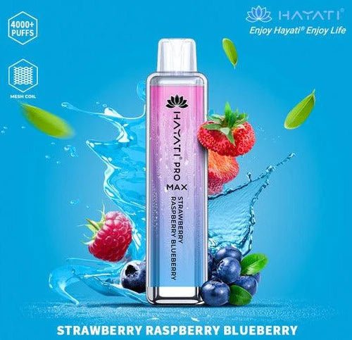 Hayati Pro Max 4000 - Strawberry Raspberry Blueberry 0mg