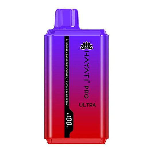 Hayati Pro ultra 15000 Puff - Blueberry Raspberry Cherry / Lemon & Blueberry 0mg