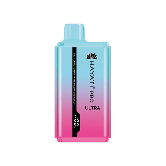 Hayati Pro ultra 15000 Puffs - Fruit Bomb / Straw' Watermelon Bubblegum 0mg Box  of 10