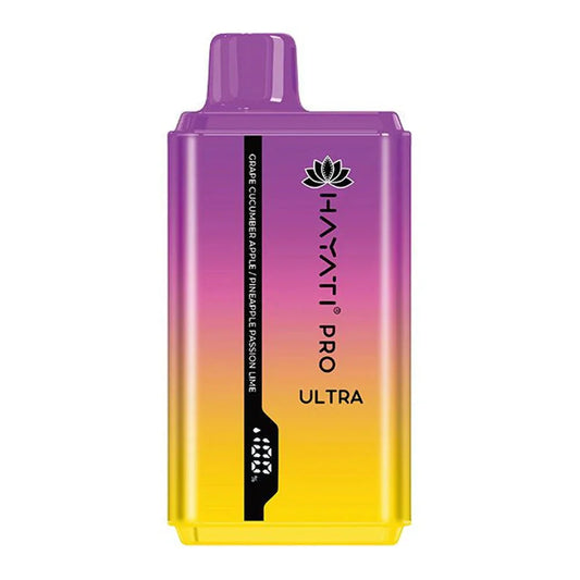 Hayati Pro ultra 15000 Puff - Grape Cucumber Apple / Pineapple Passion Lime 0mg