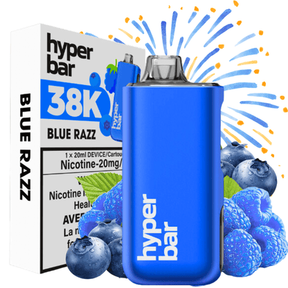 Hyper Bar BE38000 Disposable Vape-Blue Razz