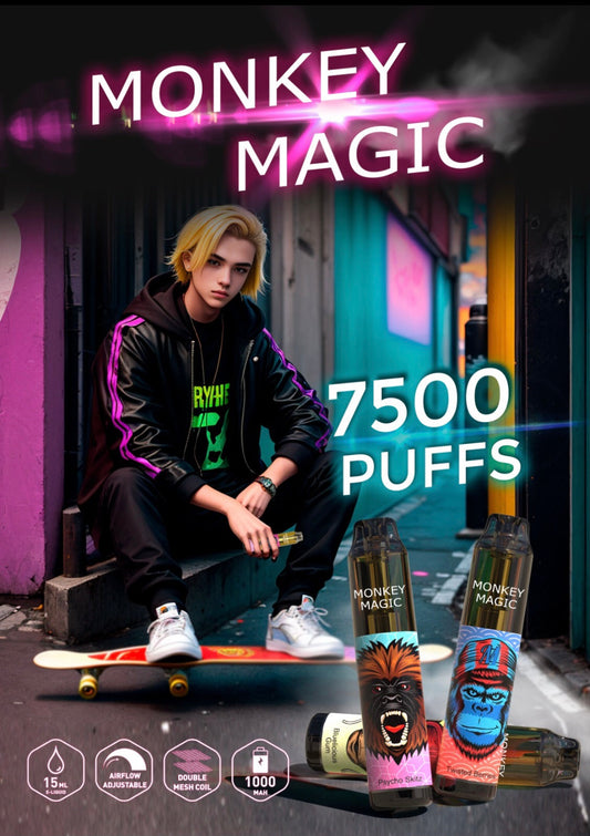 Monkey Magic 7500 Puffs by TasteFog  Disposable Vapes UK